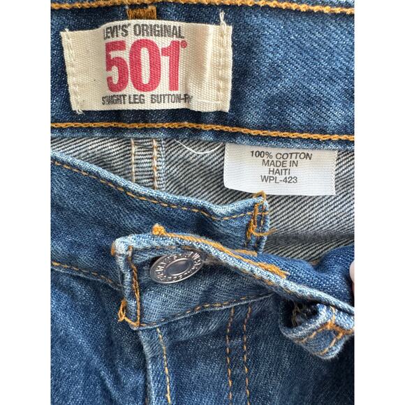 Levi's Original 501 Straight Leg Button Fly Men's Jeans Size 33x32 - Picture 7 of 8